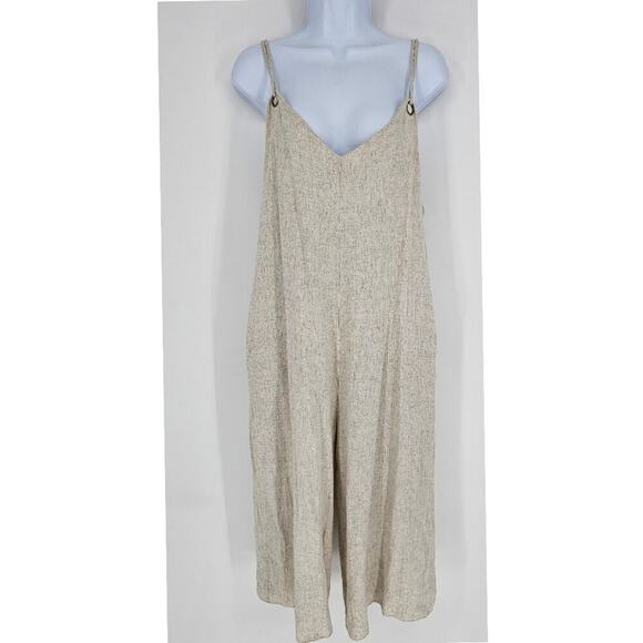 Show Me Your Mumu Jansen Jumpsuit Cream Linen Size Small - Picture 2 of 8